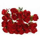 144 X Artificial Paper Red Rose Flower Wedding Craft Decor