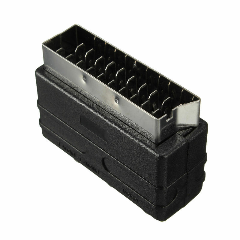 hot SCART Male Plug to 3 RCA Female A/V Audio Video Adaptor Converter for TV lj