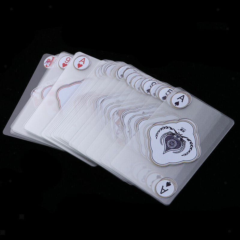 Clear PVC Waterproof Poker Cards Set for Texas Holdem Blackjack Accessories