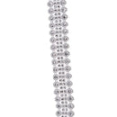 2pcs 5yard Rhinestone Chain Trim Sewing Applique Craft 27mm Wedding Decor