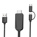Type C/Micro USB to HDMI Cable Adapter 1080P Converter to TV/Projector/Monitor
