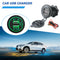 Car Motorcycle 3.1A Dual USB Charger Socket with Touch Switch+Power Cord