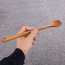 Long Spoons Wooden1 Pieces Korean Style 13 inches Natural Wood Long Handle Round