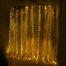 LED Curtain Light String Voice Control Waterproof Fairy Light (Warm White) A