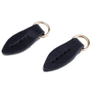 2pcs Leather Zipper Puller Pulls Replacement Fastener Slider for Bags Black