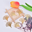 10Pcs/Set Hollow Ginkgo Leaves Shape Slices Charms Pendant DIY Jewelry Findi 3C
