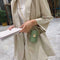 Mini Shoulder Handbags Leather Women Chain Crossbody Bucket Bags (Green) A