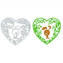 2pcs Love Rabbit Cutting Dies Stencils Scrapbooking Embossing Folder DIY