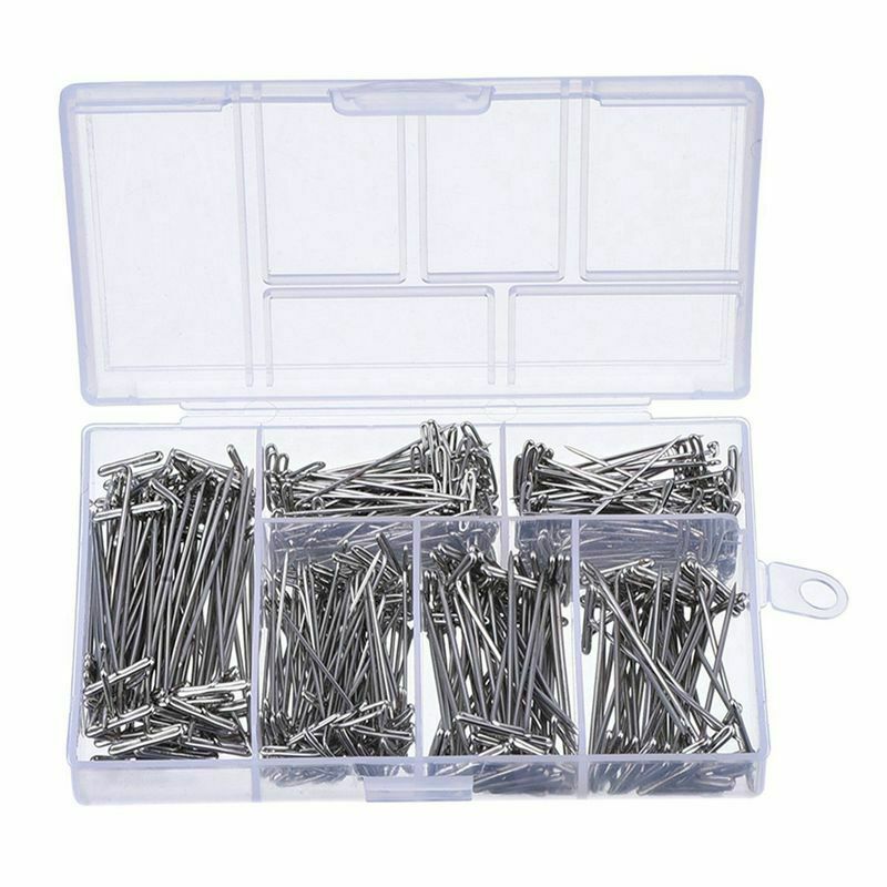 450 Pieces Steel T-Pins Nickel Plated 1 Inch, 1-1/4 Inch, 1-1/2 Inch, 1-3/4 I4X8