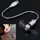Portable Mini USB2.0 Desk Fan with 5 Color LED Light Switchable
