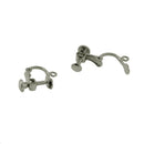 36pcs Brass Metal Clip On Screw Back Earring Findings with Open Loop & Ball