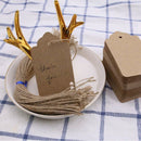 3X(Kraft Paper Tags,100Pcs Heart Kraft Paper Gift Tags Craft Hang Tags with