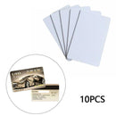 10pcs PVC PLASTIC BLANK WHITE CREDIT CARD 30 MIL With Loco I5W3 Magnetic_St O2Z7