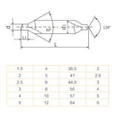 Type A HSS Combined Center Drills Double End Countersinks Drill Bit 3mm