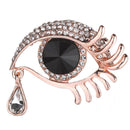 Rhinestone Crystal Big Eyes Brooch Teardrop Design Brooch Pin Women Jewelry  ME