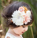 Flower Lace Rhinestone Headband Elastic Hair Band Baby Girl Kid Hair Accessory3C