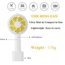 Handheld Mini Fan,USB Charge Personal Fan With Anti-Slip Base,3-Speed Adjus W7M5