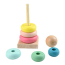 Colorful Rainbow Stacking Rings Baby Kids Toddler Education Stacker Gifts