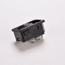 AC 250V 10A 3-pin Rocker Switch IEC320 C14 Power Inlet Socket With Fuse M&E