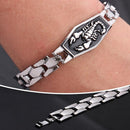 Fashion Men Titanium Steel Scorpion Motorcycle Chain Bangle Bracelet Wristband U