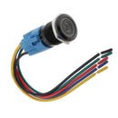 Latching Push Button Switch Self-locking Switch 12V Blue LED 19mm Mounting