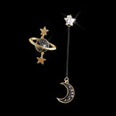 Irregular Star Moon Dangle Earrings Women Rhinestone Fashion Ear Drop Jewelry