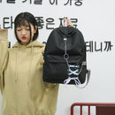 Fashion big capacity shopping bag laptop backpack rucksack canvas bags stud W9U7