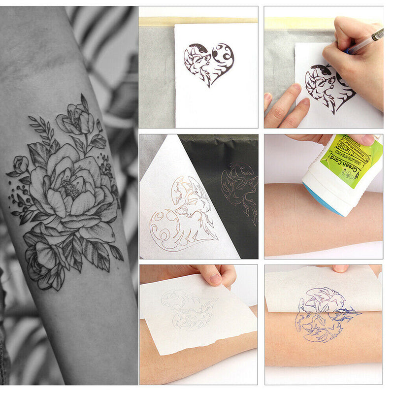 10 Sheets Tattoo Thermal Carbon Stencil Body Transfer Paper For Ink Kit