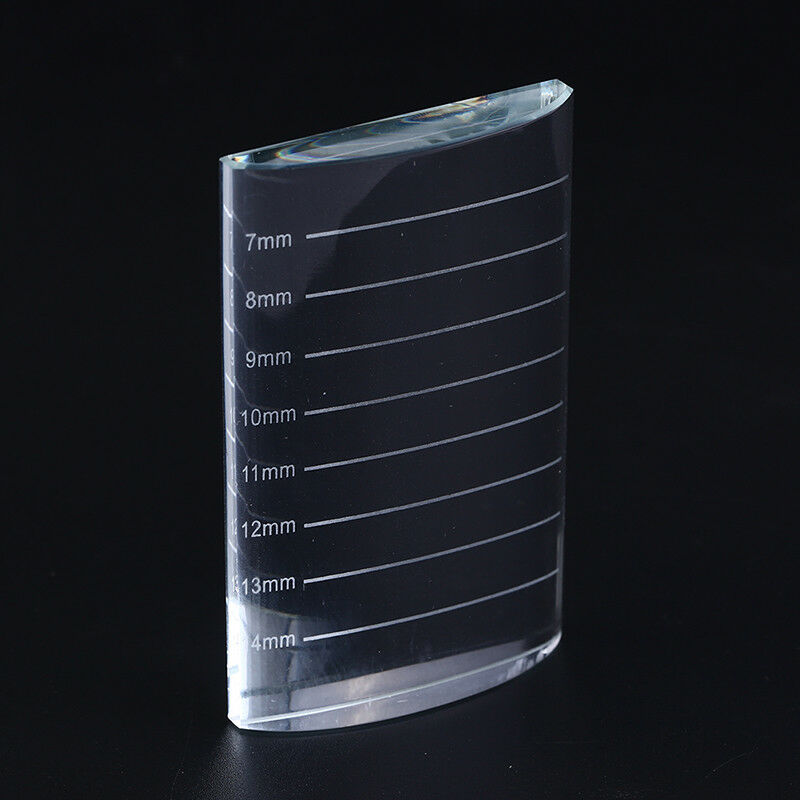 1pc U Type Crystal Curved Tile Eyelash Extension Stand Glass Glue Pallet B Gw
