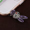 Crystal Rhinestone Rabbit Bunny Design Dustproof Anti-dust Port Plugs Cap Gift