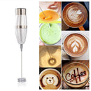 Electric Handheld Milk Blender Mixer With Spring Blender Head,  Cappuccino Milk