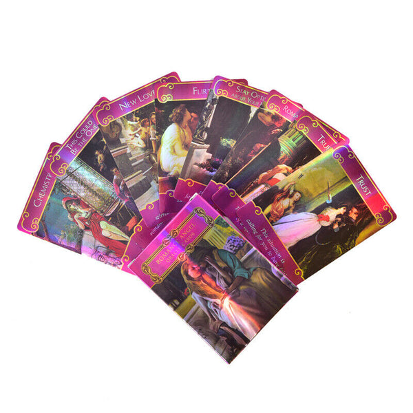 Holographic Romance Angels Oracle Tarot Cards English Board Game Playing Car Hn