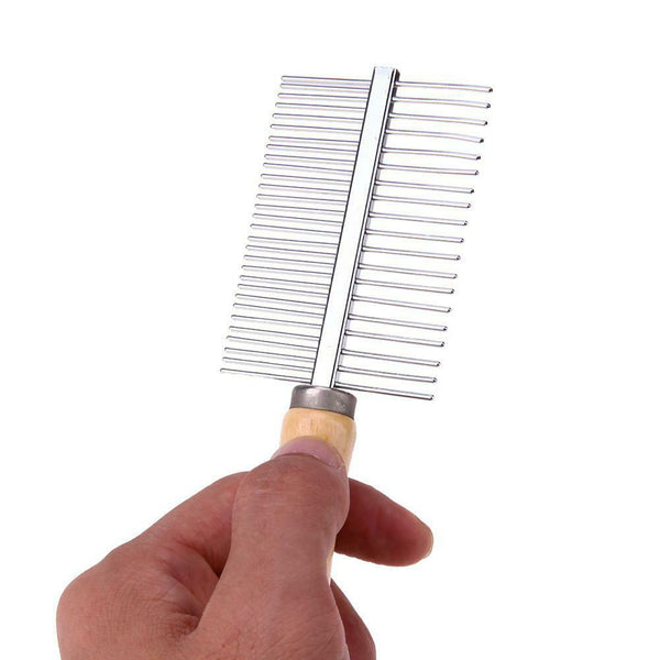 Wooden Handle Pet Comb Dog Cat Combs Hair Rake Comb Pet Grooming Hairbrush #JT1