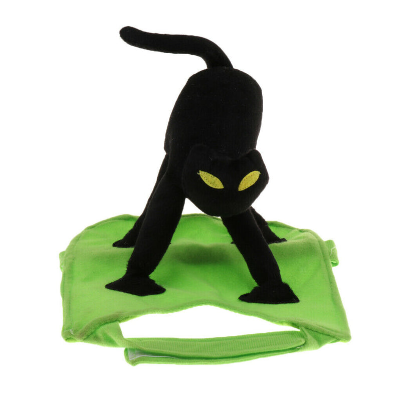 Christmas Halloween Dog Costumes Black Cat Riding on Dog Pet Cat Suit L