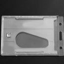 1x Transparent Vertical Hard Plastic ID Badge Holder Double Side ID Card Case