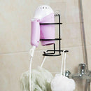 Steel Metal hair dryer rack for Wall Shelf rack Stand Wall-mounted Bathroom