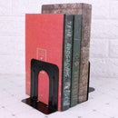 1Pair New Non-Skid Bookends Solid Metal 12 cm High 2 Z7W3 U Metal Q0E1 P9A7