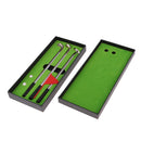 Golf Pen Set Mini Desktop Golf Game Putting Green Flag Ballpoint Pens Red