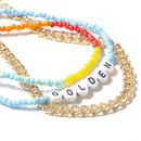 Boho Multilayer Foot Chain Handmade Colortful Anklet Bracelet Women JewelryJR