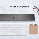 A4 6W RGB USB Wired Sound Bar PC Home Theater TV Stereo Surround Speaker
