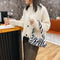 Animal Pattern Underarm Bag Women Mini Plush Shoulder Handbags Purse (4)