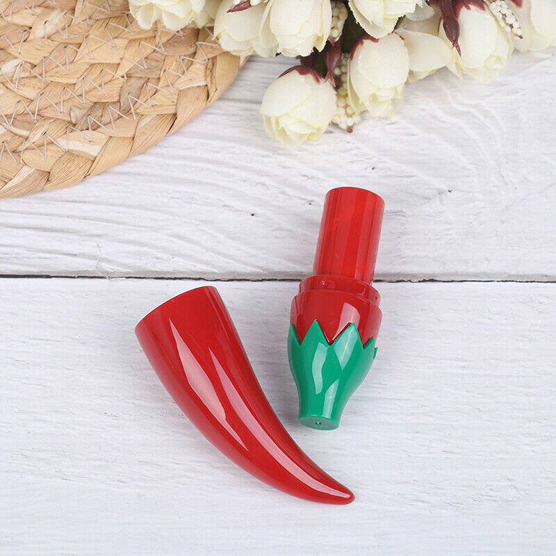 1XRed Pepper Empty Lip Gloss Tube Lips Balm Bottle Brush Container Lipgloss T Bj