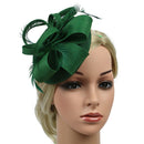 Women's 1920s Feather Fascinator Headband Hair Clip Headpiece Pillbox Hat