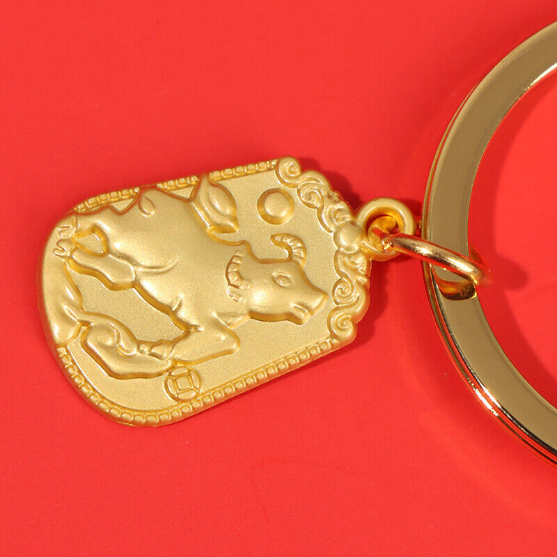2021 Chinese Wind Ox Year lucky Bag Treasure Creative Fortune Car Keychain G Hn