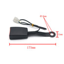 Car Front Seat Belt Lock Buckle Socket Plug Connector w/ Warning Cable Accessory