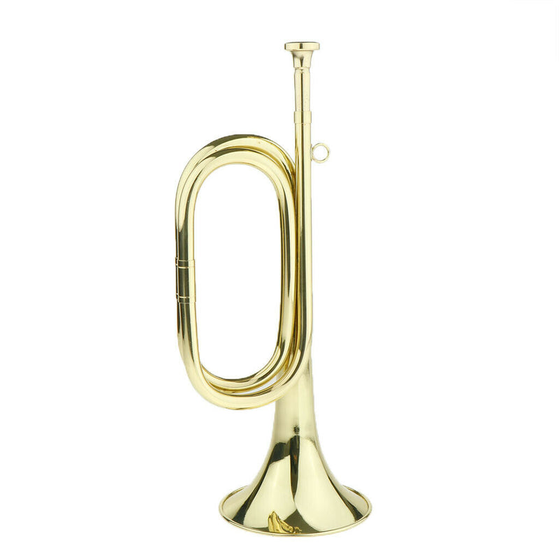 Cavalry Trumpet Marching Bugle Horn Mini Brass Instrument