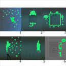 Glow In The Dark Stickers Luminous Kids Bedroom Nursery Wall Decals Stars