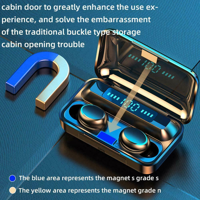 Bluetooth 5.0 Headset Wireless Earphones In-Ear Earbuds Stereo Headphones-New