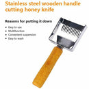 Stainless Steel Tines Uncapping Fork and Scraper Wooden Handle- Beekeeping