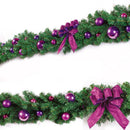 24x Round Christmas Balls Baubles Xmas Tree Decorations Purple